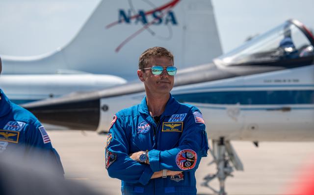 NASA image: Artemis II Crew Arrives at KSC Ahead of Launch